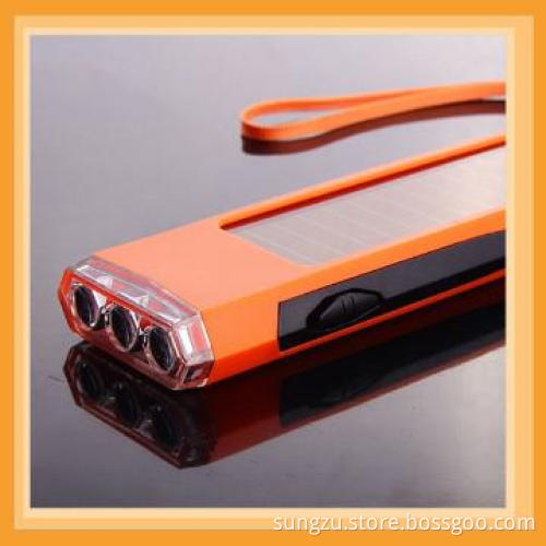 Solar Powered Keychain Flashlight For Promotion